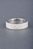 Handmade Choice of 3/8ct or 5/8ct Diamond Sterling Band Ring