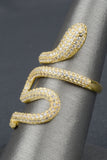 Sterling True-To-Life Pave Slithering Snake Ring