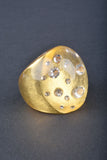 Italian Resin Ring with 14K Gold Flake or Sterling Silver Flake