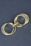 Sterling Handmade Set of 5 Stack Rings w/ Connector Bar