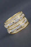 Set of 5 Designer Inspired Mixed Stack Rings