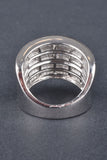 14K White Gold 2cttw Diamond Multi-Row Baguette and Round Band Ring
