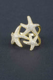 Triple Pave Starfish Ring