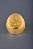Italian Resin Ring with 14K Gold Flake or Sterling Silver Flake