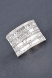 14K White Gold 2cttw Diamond Multi-Row Baguette and Round Band Ring