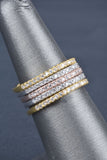 Sterling Handmade Set of 5 Stack Rings w/ Connector Bar