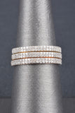 1/4ct Diamond Double Row Pave Stack Ring
