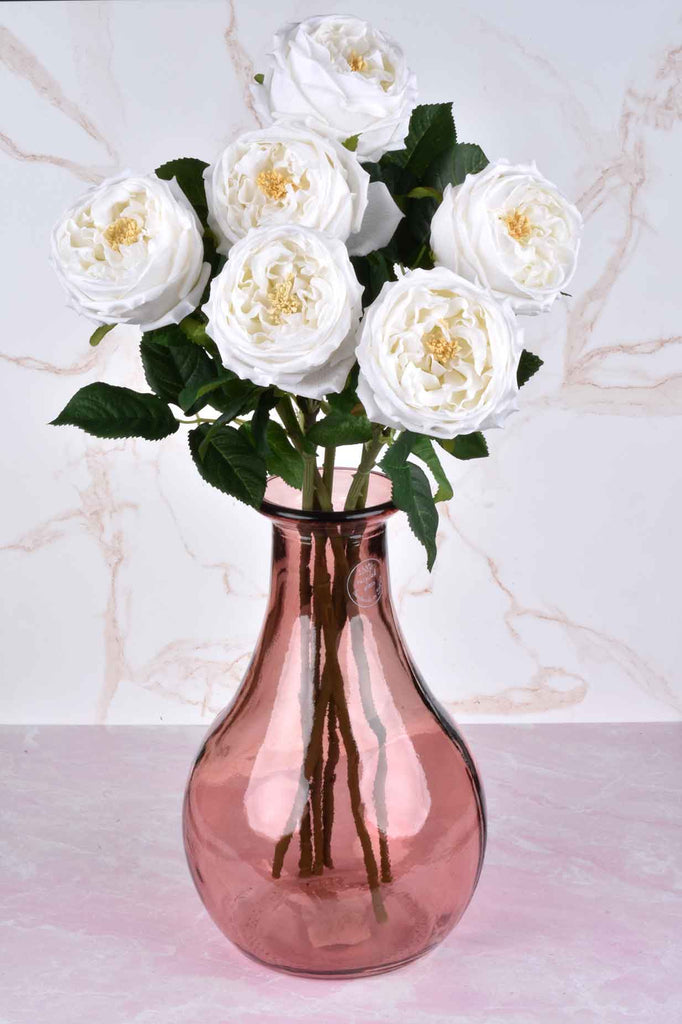 Set of 6 Real Touch Austin Rose Stems