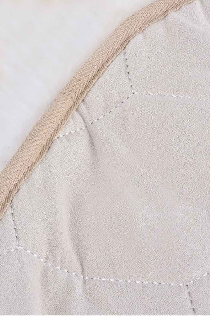 Luxury Size Lined and Padded Ivory Sheepskin Rug, 72x27