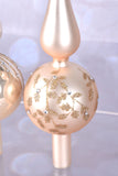 Ivory and Pearl Glass Finials, Set of 3
