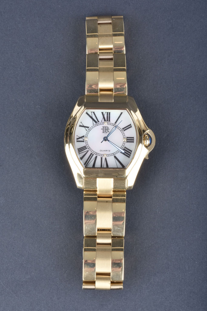 Italian White Mother of Pearl Luxury Tonneau Watch
