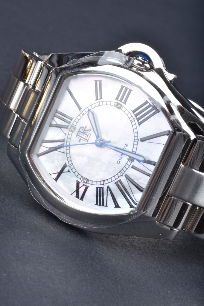 Italian White Mother of Pearl Luxury Tonneau Watch