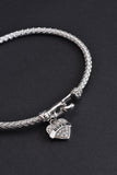 Italian Woven Heart Message Bangle