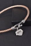 Italian Woven Heart Message Bangle
