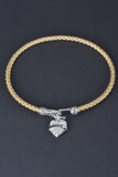 Italian Woven Heart Message Bangle