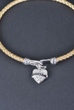 Italian Woven Heart Message Bangle